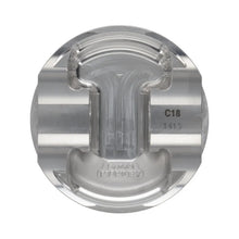 Load image into Gallery viewer, Manley 04+ Subaru WRX STi (EJ257) 75mm DE-STROKED 99.75mm +.25mm Bore 9.8:1 Dish Piston Set w/ Rings - Back View