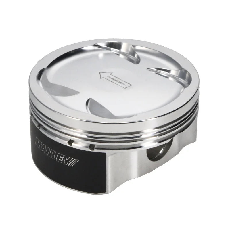 Manley 04+ Subaru WRX STi (EJ257) 83mm Stroker 100mm +0.5mm Bore 9.8:1 Dish Piston Set with Rings - Side View