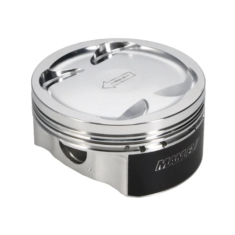 Manley 04+ Subaru WRX STi (EJ257) 83mm Stroker 99.75mm +0.25mm Bore 9.8:1 Dish Piston Set with Rings - Side View