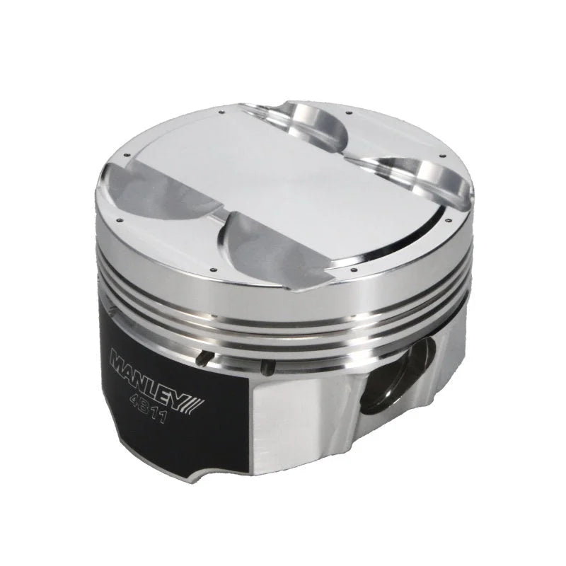 Manley 08+ Mitsubishi 4B11T 86mm STD -5cc Dome 9.0:1 CR Platinum Series Piston Set w/ Rings - Back View