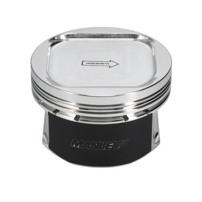 Manley 1998+ Subaru WRZ (EJ205) 92mm Bore 79mm Stroke 8:5 Dish Extreme Duty Piston Set with Rings - Installation View