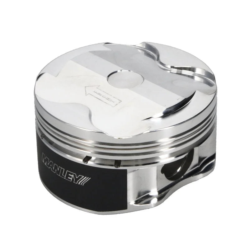 Manley 2018+ Ford Coyote 5.0L 6.75cc Dish 3.700in Bore 12:1 CR 22mm Pin Platinum Pistons - Side View