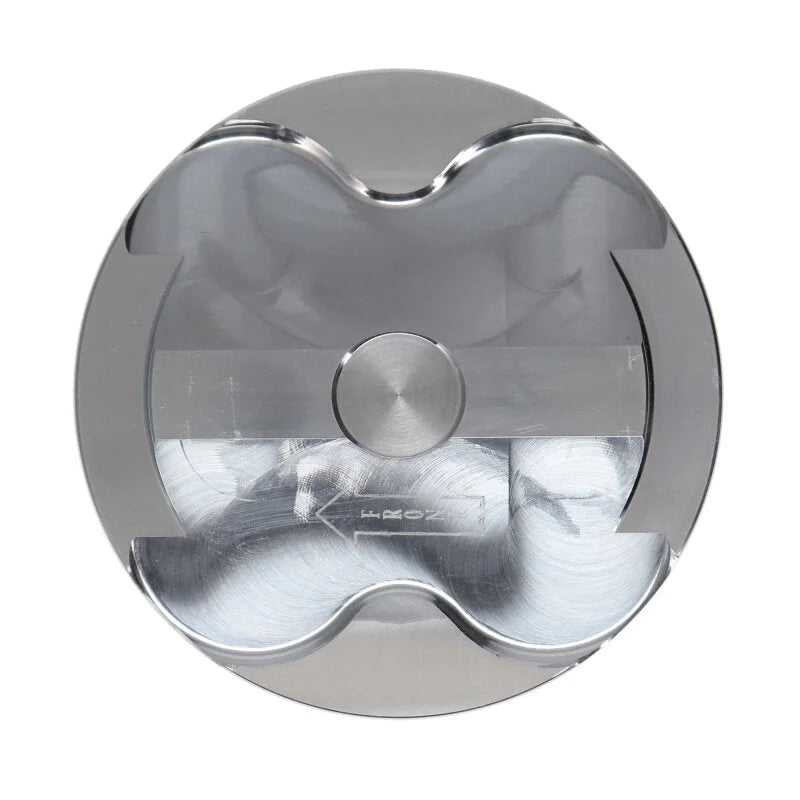 Manley 2018+ Ford Coyote 5.0L 6.75cc Dish 3.700in Bore 12:1 CR 22mm Pin Platinum Ext Duty Piston - Side View