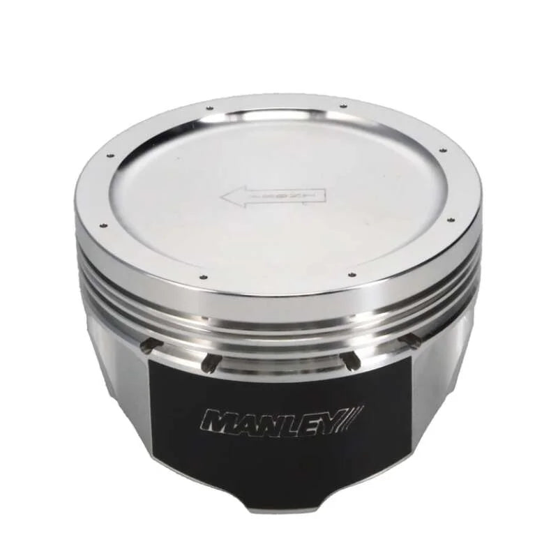 Manley 4.6L Ford Modular (2/4 Valve) 3.552in Bore 1.2in CD 11cc Turbo Tuff Dish Pistons - Set of 8 - Side View