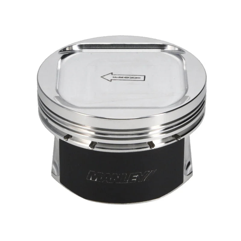 Manley 98-05 Subaru EJ20 WRX 92.50mm +.5mm Bore 8.5:1 Dish Platinum Series Piston Set w/Rings - Back View