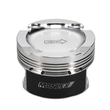 Load image into Gallery viewer, Manley BMW N54B30 32cc Platinum Series Dish Extreme Duty Piston Set - Installation View