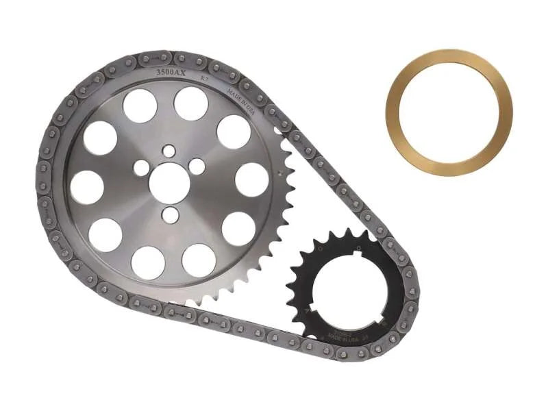 Manley Billet Timing Chain Kit - Small Block Chevrolet - BBC Snout - Brass Shim - Installation View