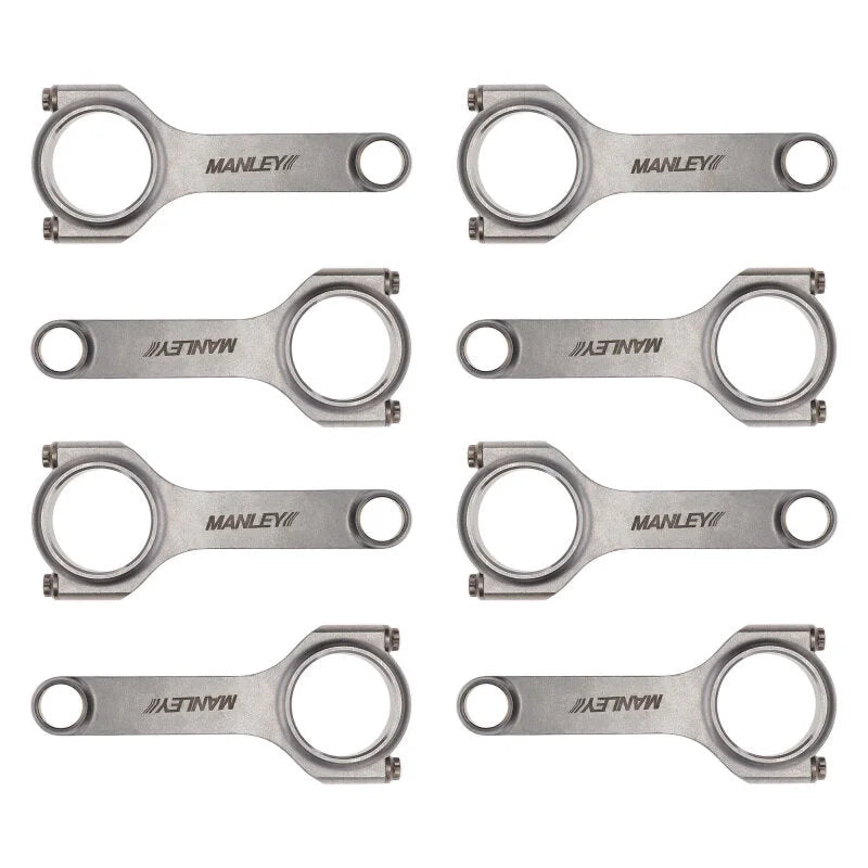Manley Chevrolet LS / LT1 H-Beam Connecting Rod Set - 6.125in Length - Side View