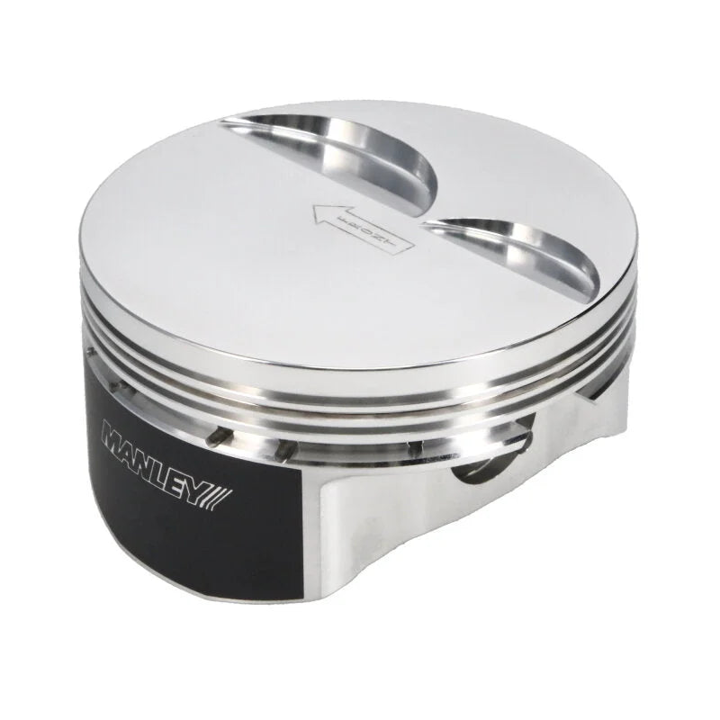 Manley Chevrolet LS Piston Set - 4.070in Bore 1.115in CH, -4.00 CC - Installation View