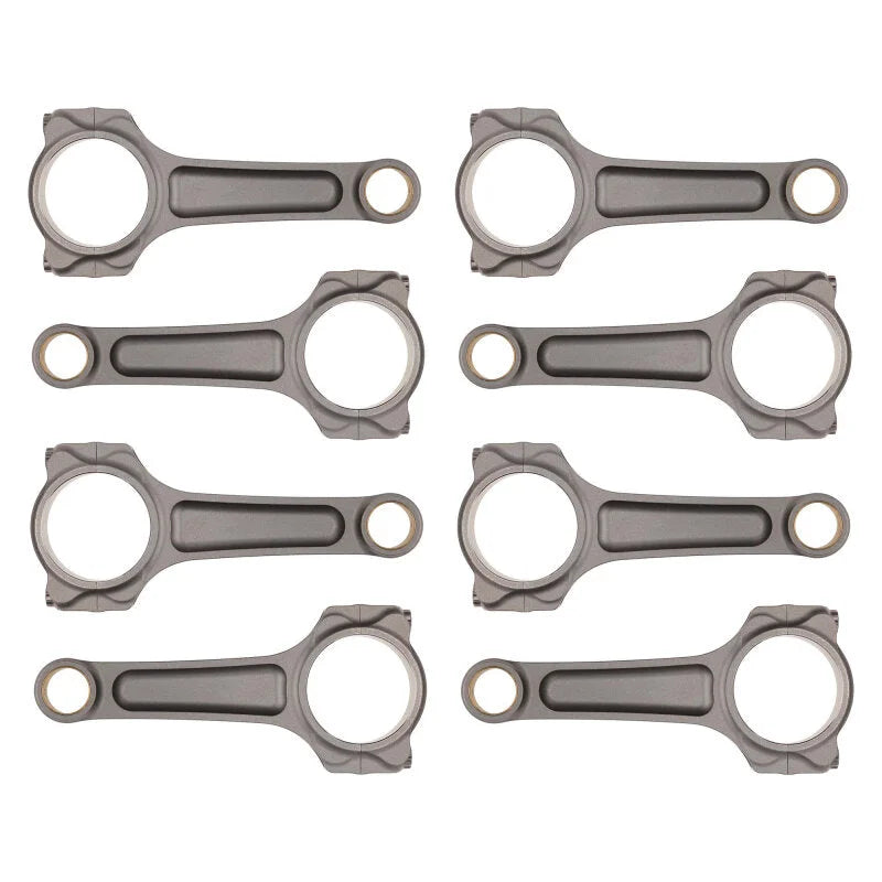 Manley Chevrolet Small Block Pro-Series I-Beam Connecting Rod Set - 6.125in Length - Back View
