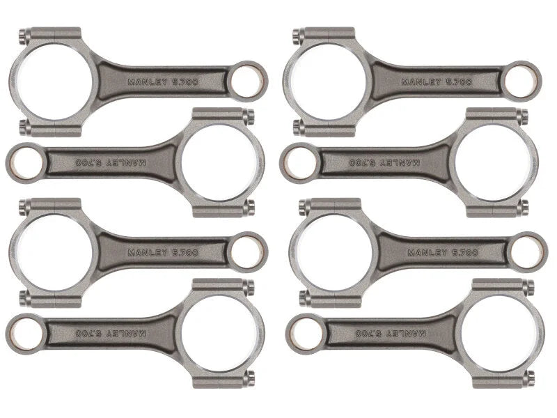 Manley Chevrolet Small Block Sportsmaster Connecting Rod Set - 5.700in Length - Back View