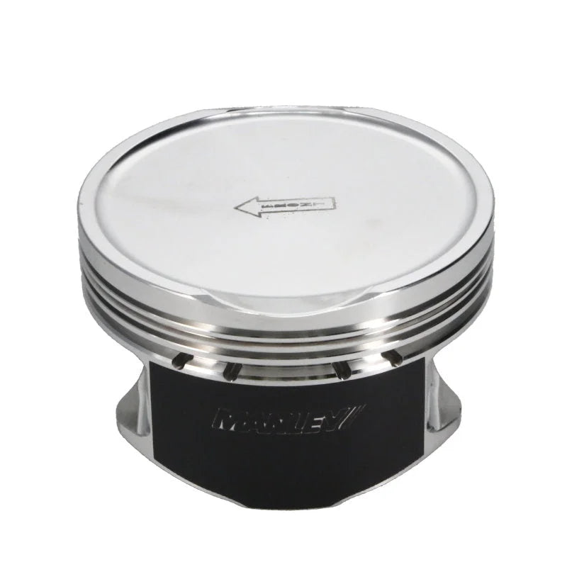 Manley Chrysler 5.7L Hemi 90.9mm Stock Stroke 3.937in Bore -12cc Dish Standard Platinum Pistons - Side View