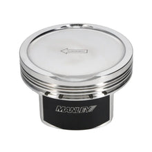 Load image into Gallery viewer, Manley Chrysler HEMI 6.4L 4.090in Bore 1.210in CD -12.5cc Dish Coated Extreme Pistons - Set of 8 - Side View
