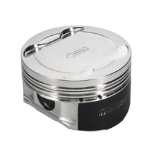 Load image into Gallery viewer, Manley Ford 3.7L Cyclone 3.780in Bore +2.0cc Coated Dome Platinum Series Pistons - Back View