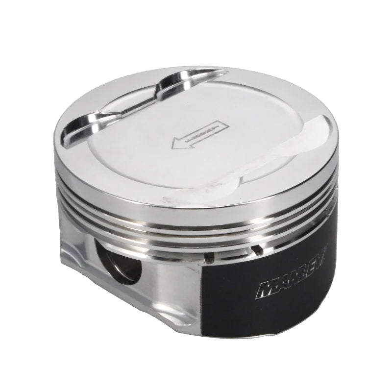 Manley Ford 3.7L Cyclone 3.780in Bore -5.0cc Dish  (9.5:1 Comp) Coated Piston Set - Back View