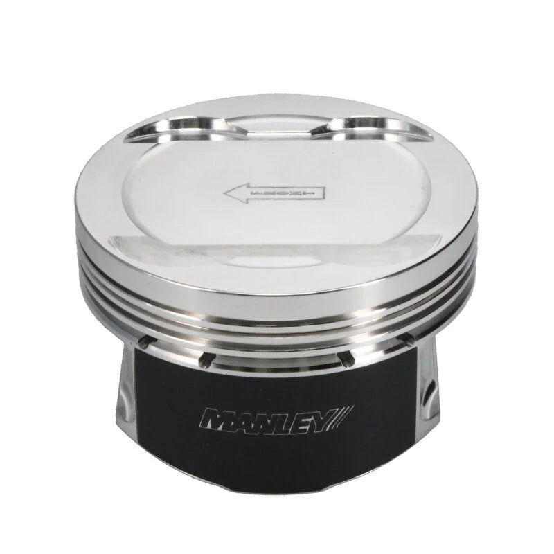 Manley Ford 3.7L Cyclone V6 3.76in Bore 9.5:1 Comp Ratio -5.0cc Dish Platinum Piston - Single - Back View