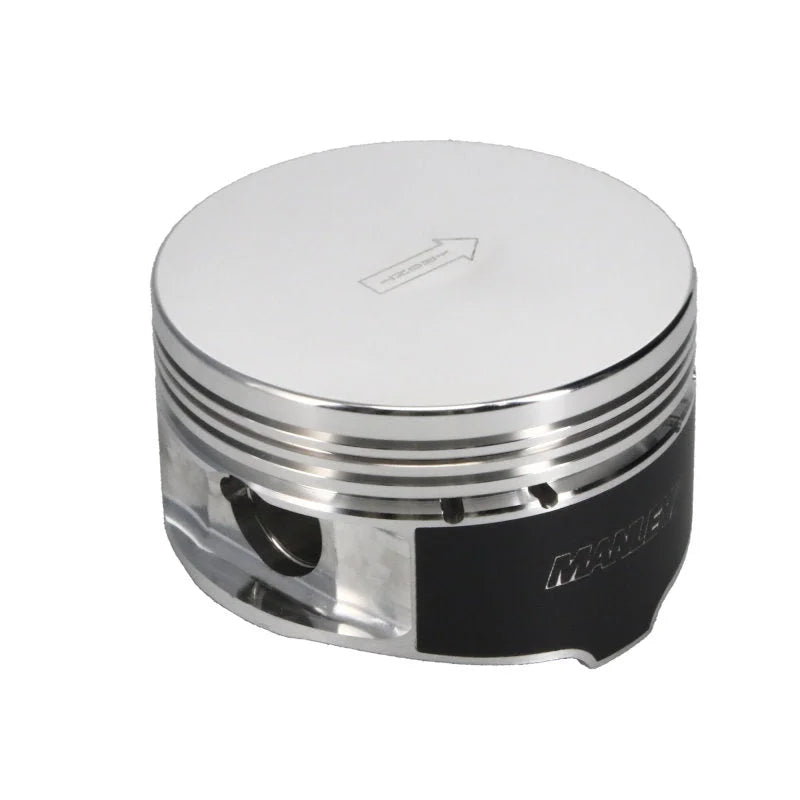 Manley Ford 4.6L/5.4L (3Valve) Flat Top Forged Aluminum 3.572in Bore 0cc Dome Piston Set - Side View