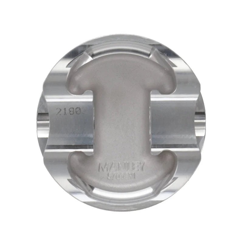 Manley Ford Coyote 5.0L DOHC -12cc Dish 3.700in Bore Piston Set - Side View