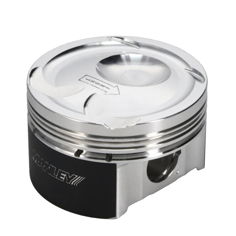 Manley Ford EcoBoost STD Stroke 87.6mm STD Bore 9.5:1 CR Dish Piston Set - Back View