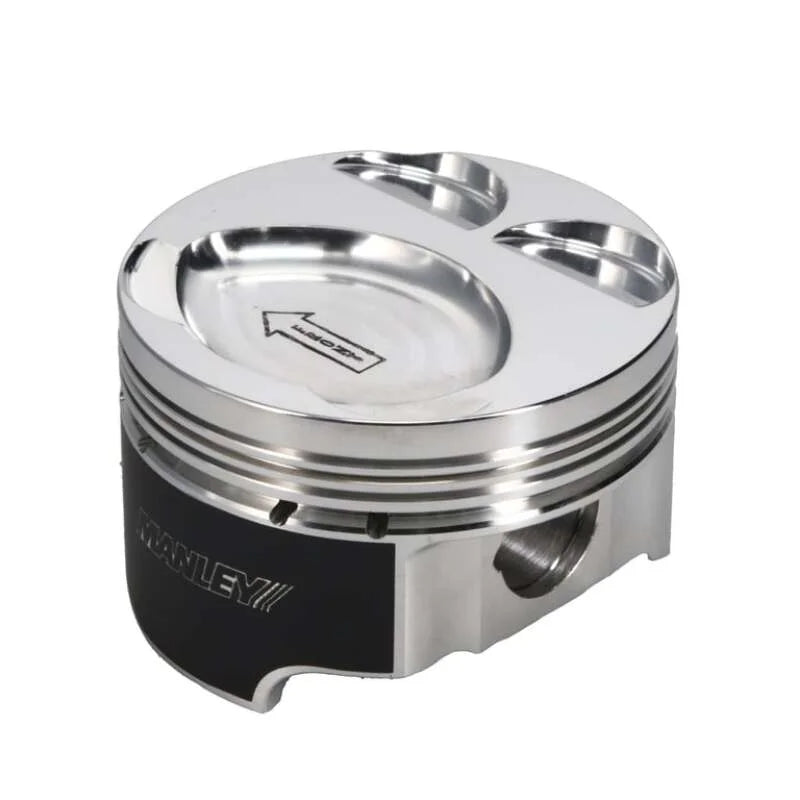 Manley Mazda 94mm 87.5mm Standard Bore 9.5 CR Dish Type Platinum Series Piston w/Rings - Single - Side View