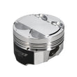 Load image into Gallery viewer, Manley Mitsubishi 4B11 86.5mm Bore 10.0:1 CR +2cc Dome Turbo Tuff Piston Set w/ Rings - Back View
