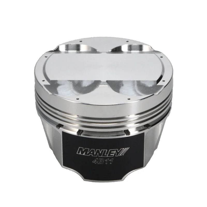 Manley Mitsubishi 4B11 86.5mm Bore 10.0:1 CR +2cc Dome Turbo Tuff Piston Set w/ Rings - Additional View 6
