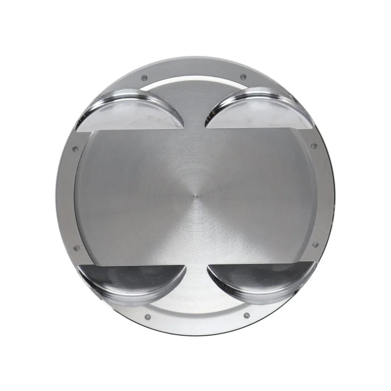 Manley Mitsubishi 4B11 86.5mm Bore 10.0:1 CR -3.5cc Dish Turbo Tuff Piston Set w/ Rings - Side View