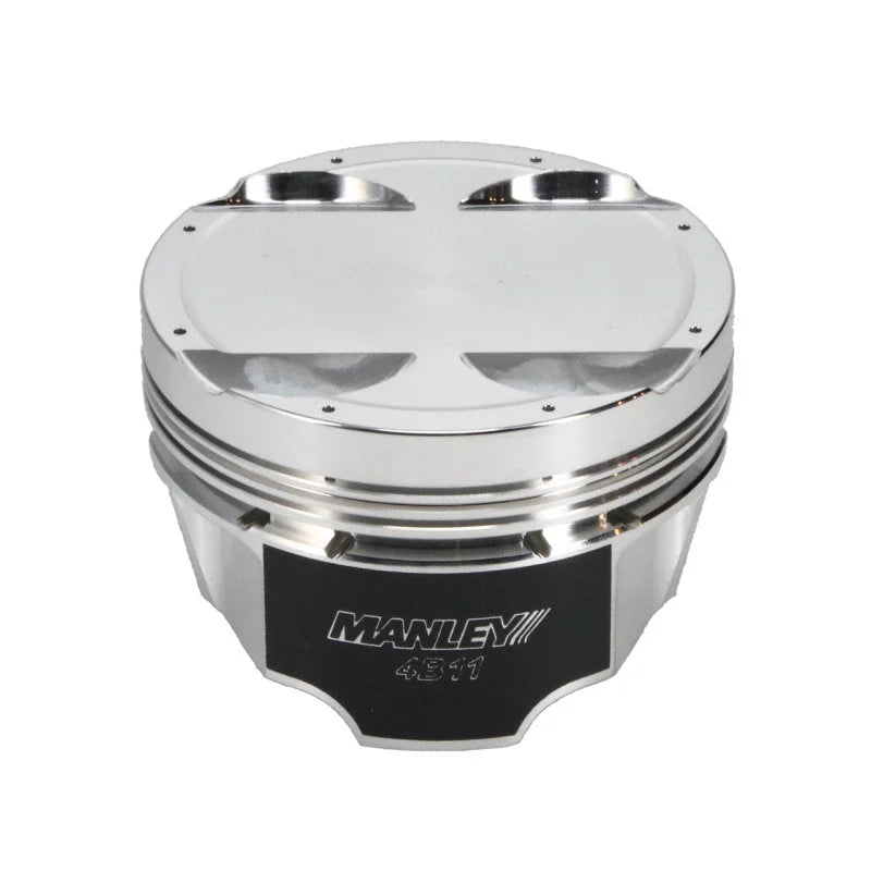 Manley Mitsubishi 4B11 86.5mm Bore 10.0:1 CR -3.5cc Dish Turbo Tuff Piston Set w/ Rings - Back View