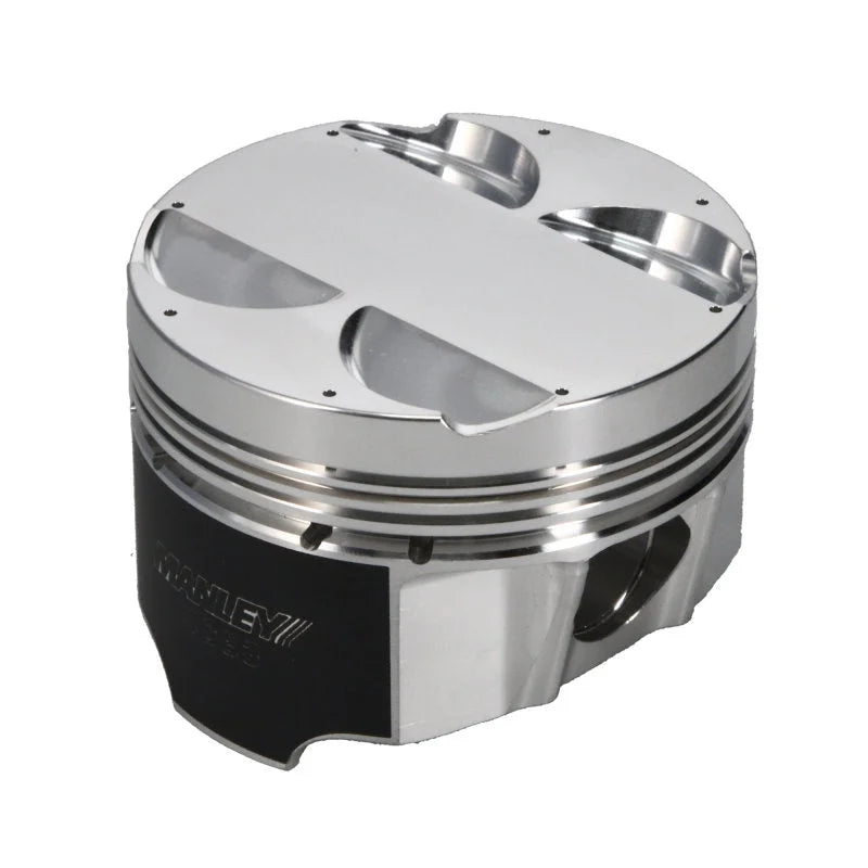 Manley Mitsubishi 4G63/4G63T EVO VIII/IX 85.5mm Bore 10.0:1 Comp Flat Top Pistons w/Rings (ED) - Back View