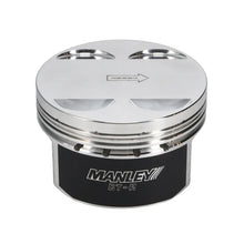 Load image into Gallery viewer, Manley Nissan GTR VR38DETT 98mm Bore 88.4mm Stroke -2cc Dish Turbo Tuff Piston Set w/ Rings - Side View