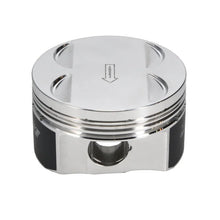 Load image into Gallery viewer, Manley Nissan GTR VR38DETT 99mm Bore 88.4mm Stroke -2cc Dish Turbo Tuff Piston Set w/ Rings - Side View