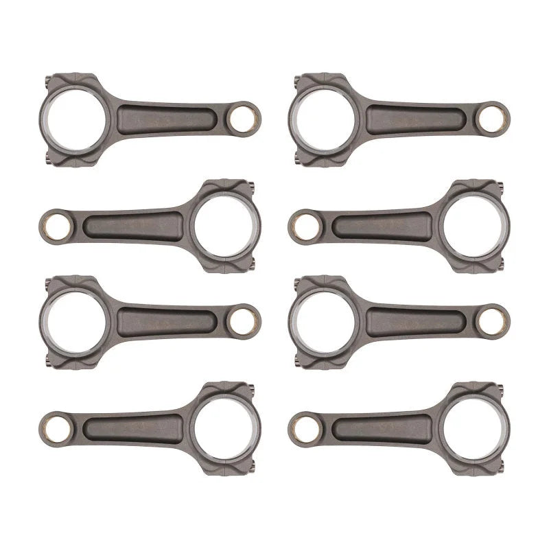 Manley SBC RHS Tall Deck 6.300in Pro Series I Beam Conn Rod 0.927in Pin Dia 7/16in ARP - Set of 8 - Back View