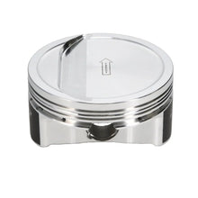 Load image into Gallery viewer, Manley Small Block Chevrolet LS Series 4.130in Bore/-11cc Dish Top Piston Set - Installation View