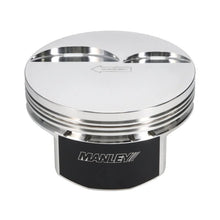 Load image into Gallery viewer, Manley Small Block Chevrolet LS Series -4cc Flat Top Piston Set - Side View