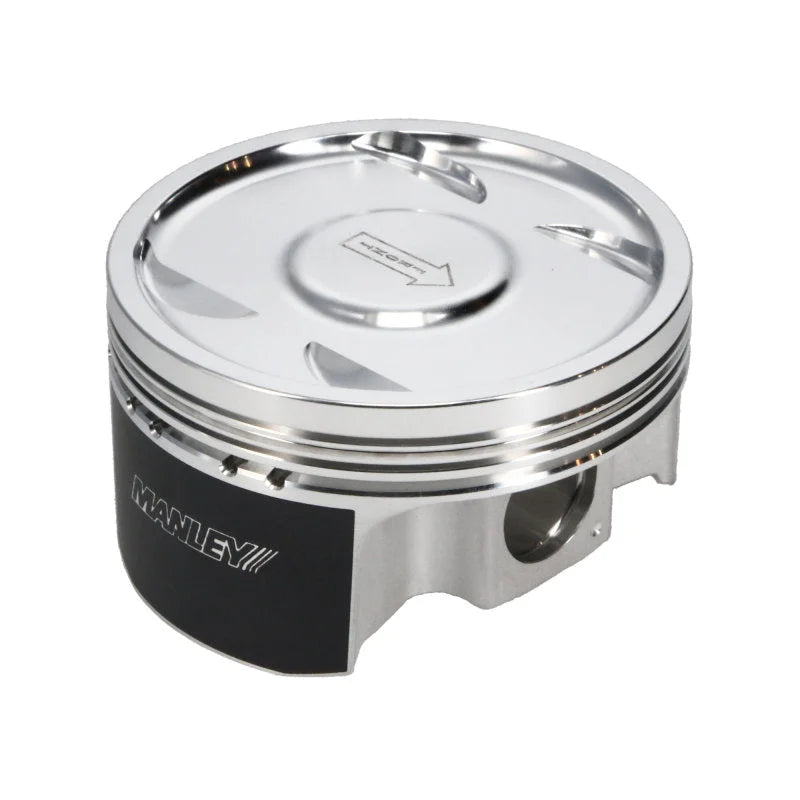 Manley Subaru WRX EJ25 99.75mm -17cc Dish 8.5:1 CR Turbo Tuff Series Piston Set w/ Rings - Installation View