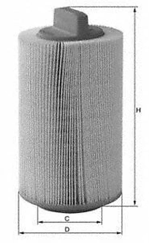 Mann-Filter Air Filter C 14 114 fits 2003-2005 Mercedes-Benz C230 - Side View