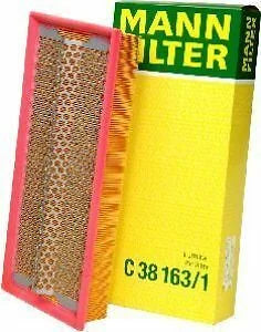 Mann-Filter Air Filter C 38 163/1 fits 1986-1989 Mercedes-Benz 190D - Back View