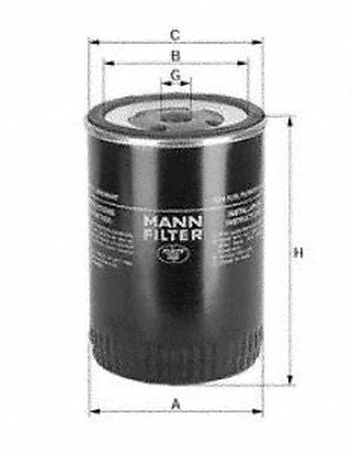 Mann-Filter Fuel Filter WK 716 fits 1977-1983 Mercedes-Benz 240d / 1978-1985 Mercedes-Benz 300Cd / 1977-1985 Mercedes-Benz 300d / 1978-1985 Mercedes-Benz 300sd / 1979-1985 Mercedes-Benz 300td