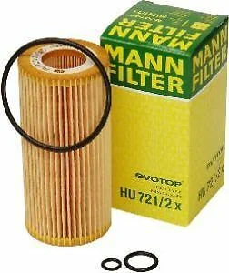Mann-Filter Oil Filter Kit HU 721/2 X fits 2005 Mercedes-Benz E320 CDI / 2006 Mercedes-Benz E320 - Side View
