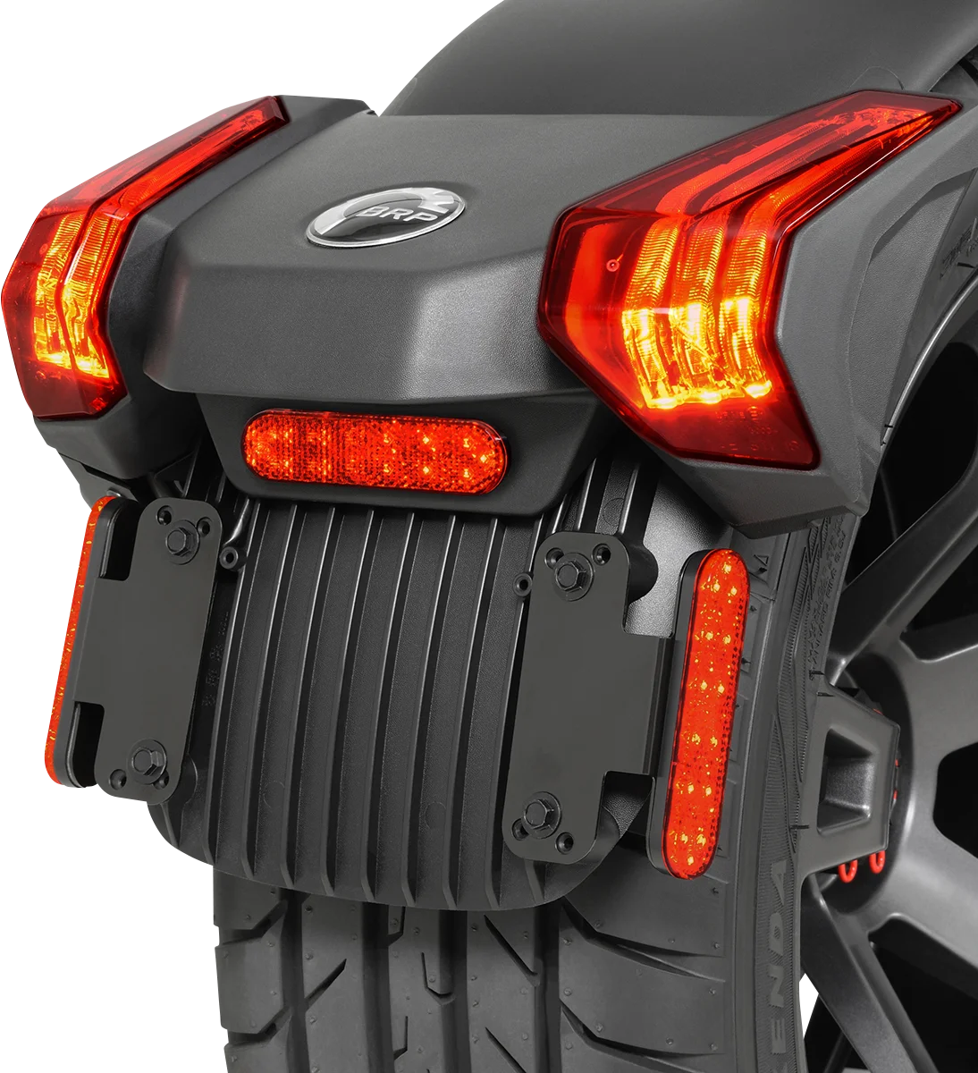 Marker Light - Red Show Chrome - Side View