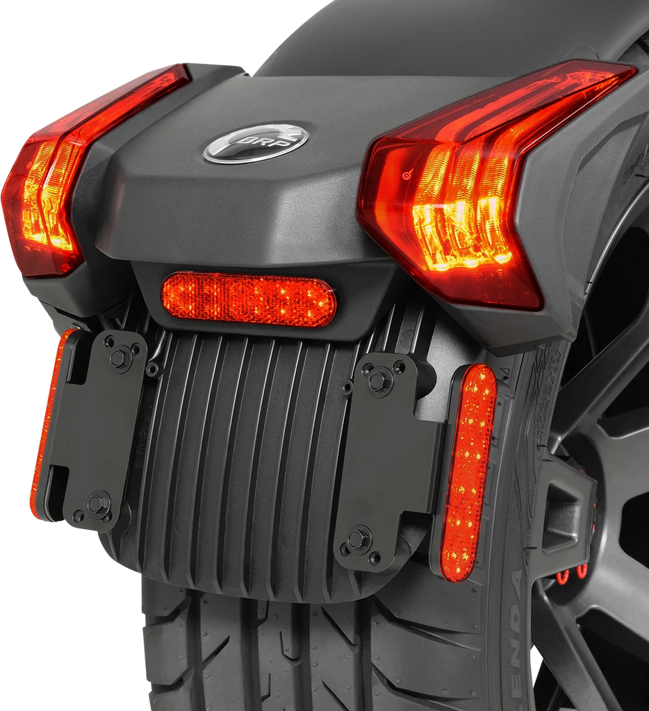 Marker Light - Red Show Chrome - Side View