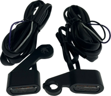 Load image into Gallery viewer, Marker Lights - Matte Black - Amber Lens - '04-'13 XL DragSpecialties L22-0236DMBE - Main Product View