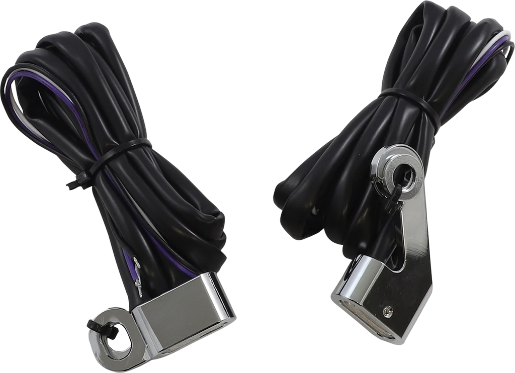 Marker Lights - White/Amber - Black DragSpecialties L22-0232DMBE - Side View