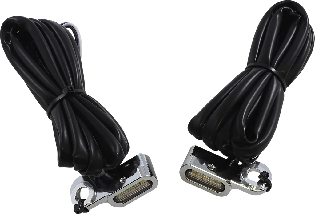 Marker Lights - White/Amber - Chrome DragSpecialties L22-0229DCE - Main Product View