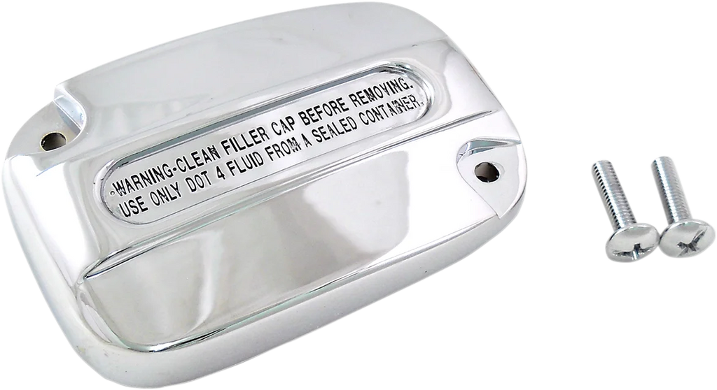 Master Cylinder Cover - Clutch - Chrome DragSpecialties 78010 - Side View