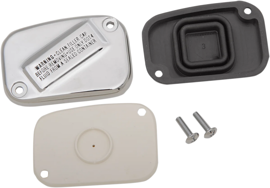 Master Cylinder Cover - Front - Chrome DragSpecialties 77813 - Main Product View