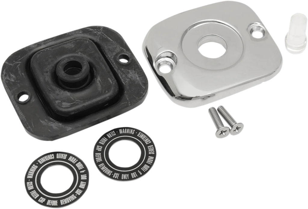 Master Cylinder Cover - OEM - Chrome - '96-'17 DragSpecialties DS373812-1 - Main Product View
