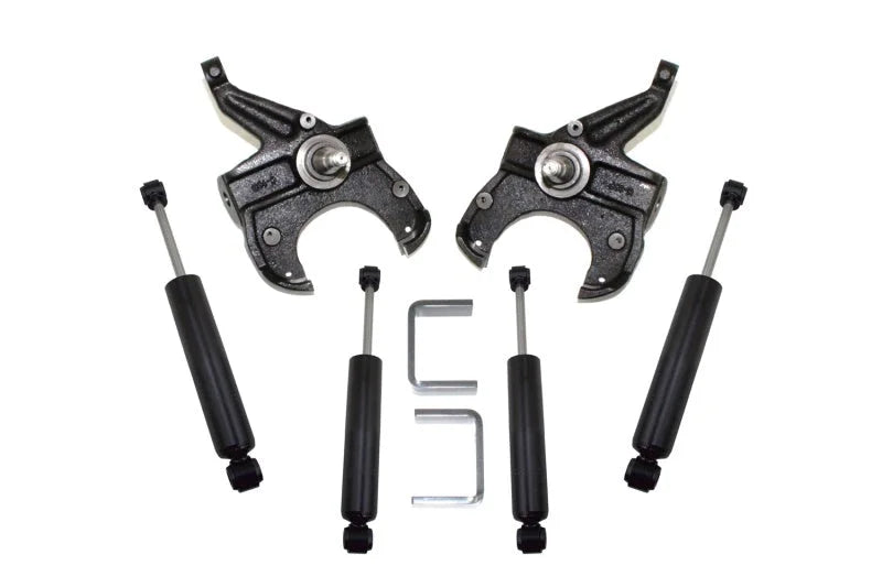MaxTrac 73-87 Chevrolet C10 2WD 2.5in/5in Lowering Spindle Kit (1in Rotor)