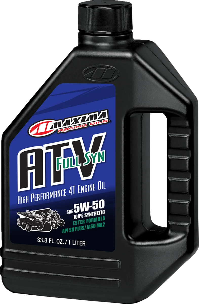 Maxima - ATV Full Synthetic Engine Oil - 5W-50 - Liter - 30-86901 - Side View