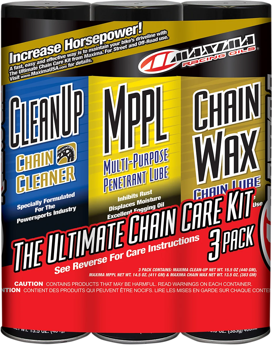 Maxima - Chain Wax/Care Kit - Aerosol - 70-749203 - Side View